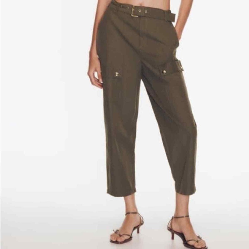 NWOT Zara Belted Cargo Pants